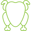 Roasted turkey icon highlighting the option to order traditional Thanksgiving main course dinner from Meal Village